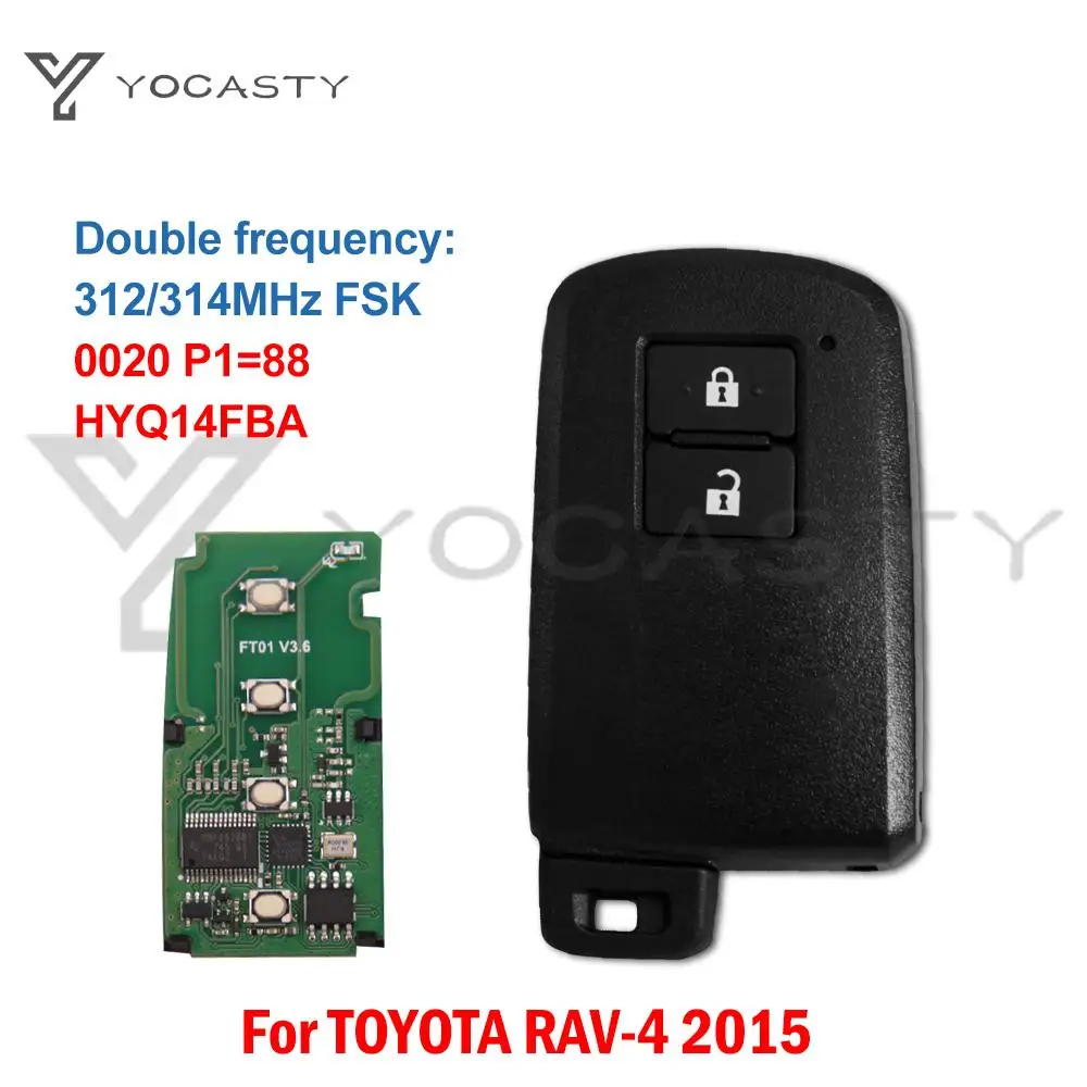 YOCASTY MDL BA7EQ For Toyota Yaris 2016 2017 2018 2019 2020 0010 Board Keyless Proximity Smart Car Key 434MHz