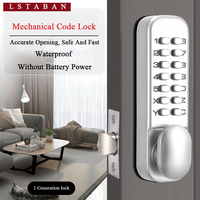 Mechanical Digital Push Button Keyless Code Door Lock Combination Hardware Set Waterproof and Rustproof Dropshipping