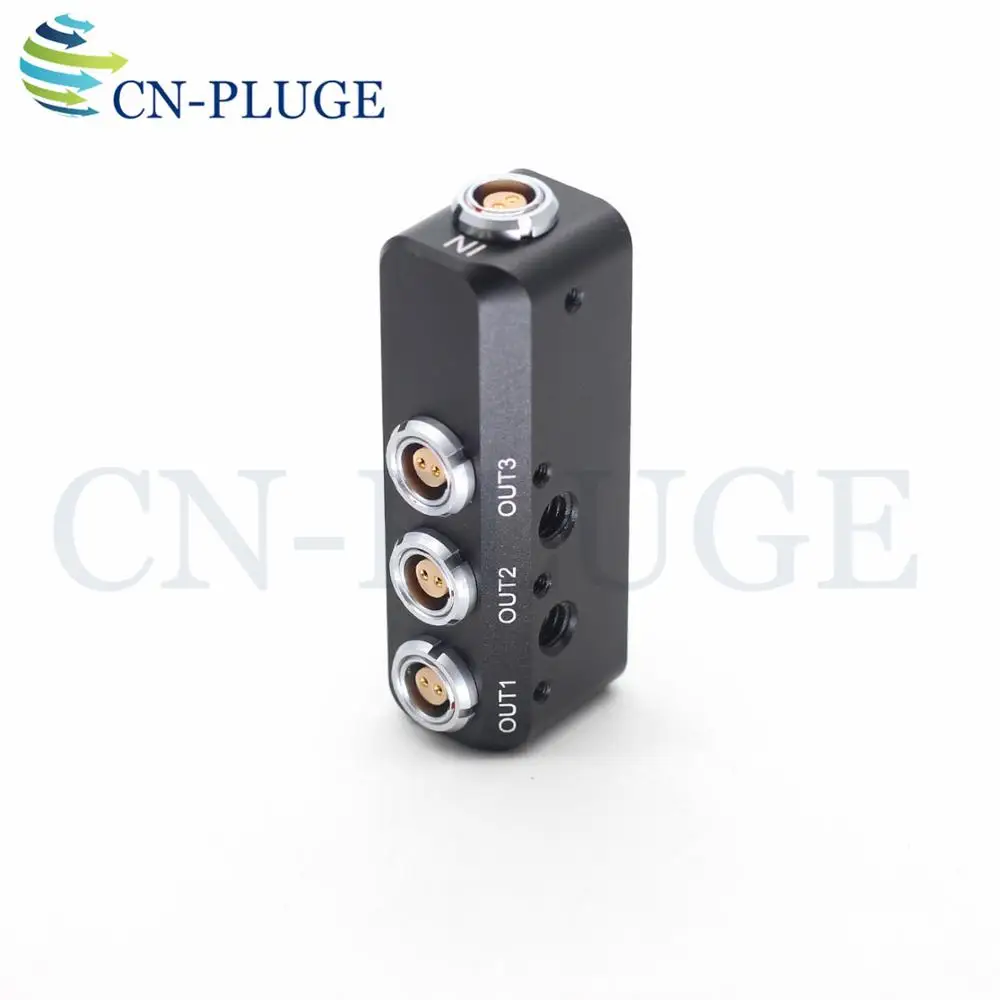 0B 2 pin  Female Hub Adapter Splitter for ARRI /SONY Camera Power Supply Distributor, three way splitter