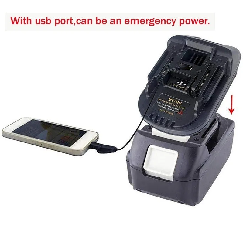 Adaptador de bateria de energia, conversor de bateria para milwaukee m18 18v ou para walt dewalt 18v-20v para se tornar makita 18v bateria