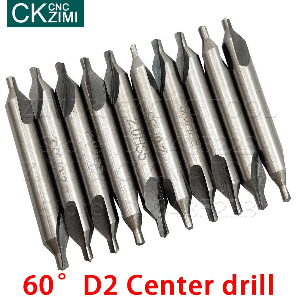 Herramientas de aparejos de molino de torno central combinado de acero de alta velocidad HSS, juego de brocas avellanadoras de 60 grados de 2 mm para accesorios de herramientas eléctricas