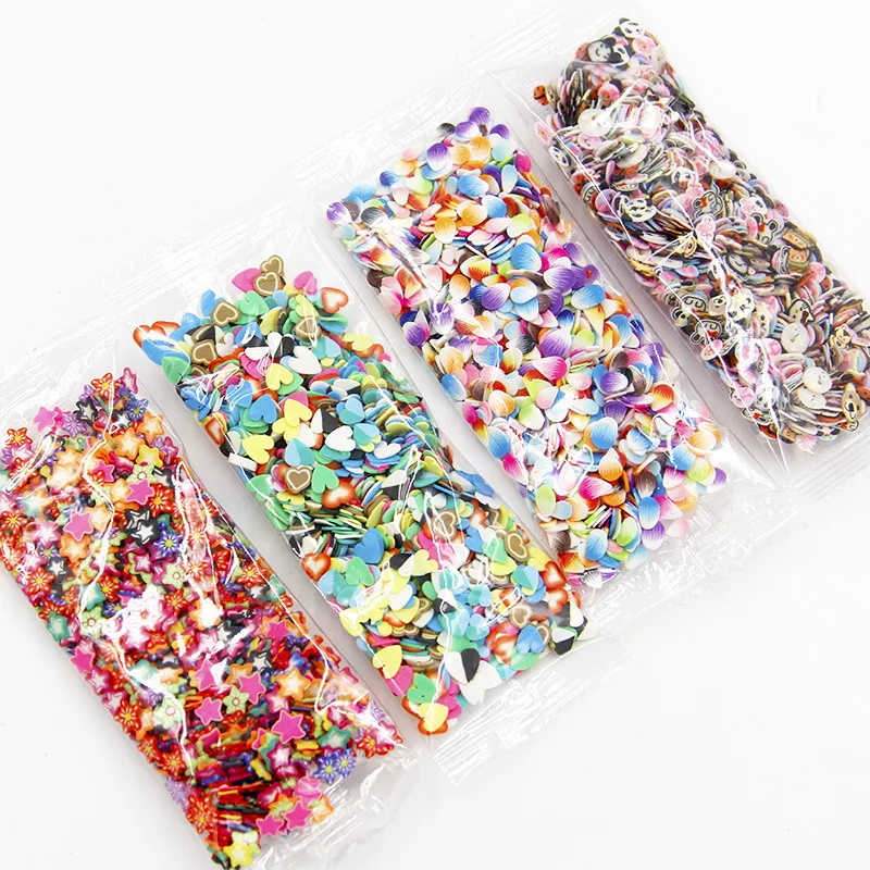 1000pcs/bag DIY Slime Soft Pottery Fruit Slices Filler For Nails Art Slime Fruit Slime Accessories Supplies Decoration Toy Gift