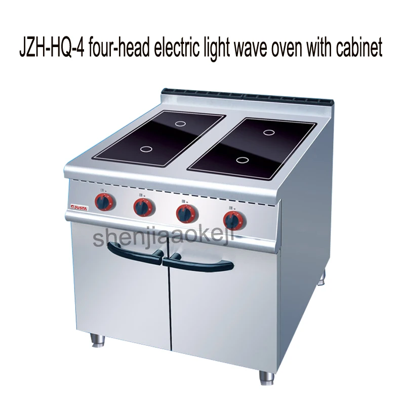 

JZH-HQ-4 Commercial Stainless Steel Electric Lightwave furnace Induction Cookers With Cabinet Electromagnetic wave oven 380V 8KW