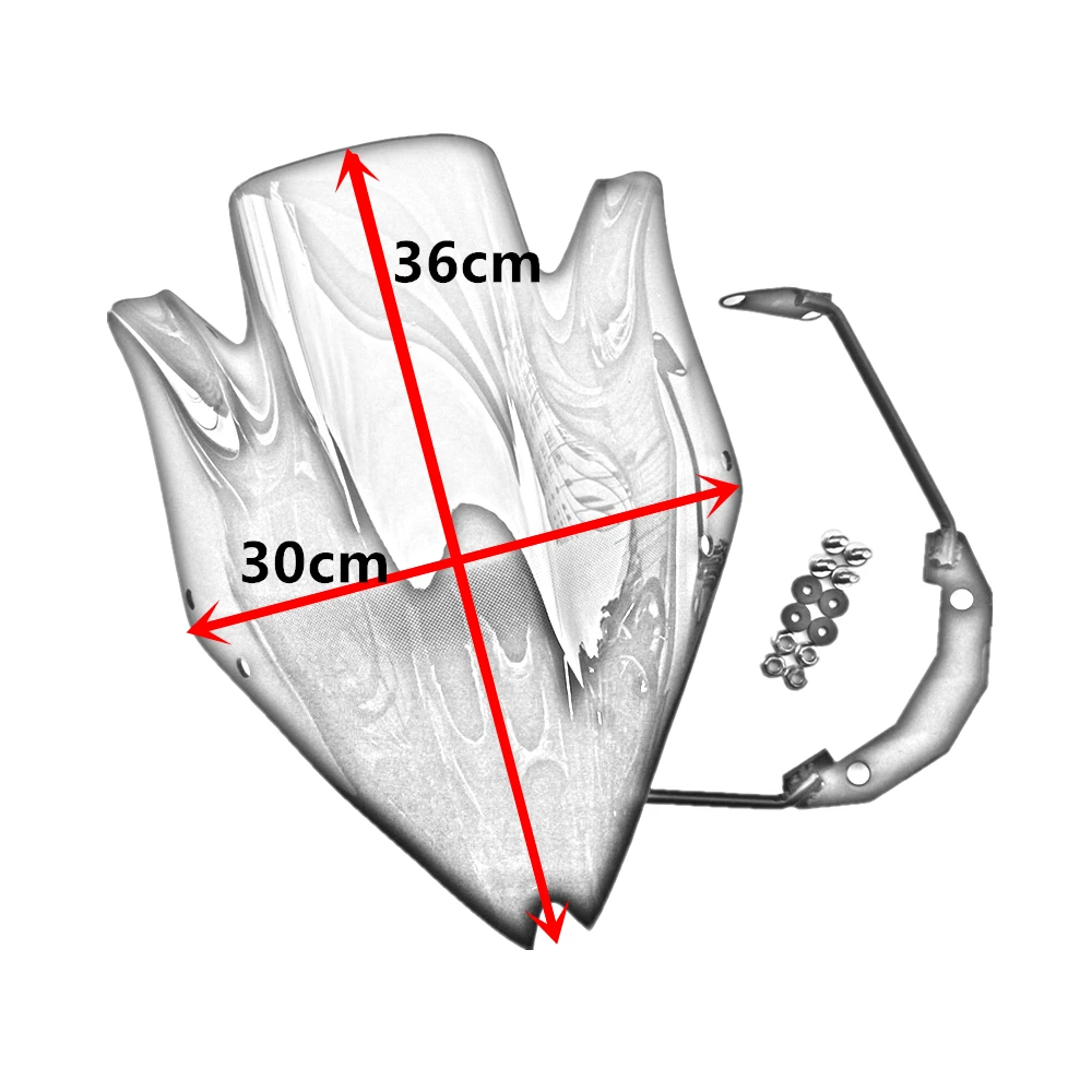 Motorcycle modification Windshield Windscreen w/Bracket set for Kawasaki Z750 Z750R Z-750 Z 750 2007 2008 2009 2010 2011 2012