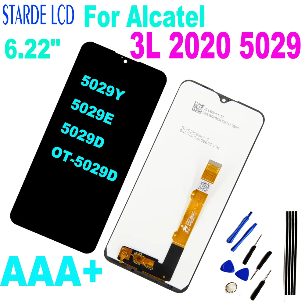 

6.22" New For Alcatel 3L 2020 5029 5029Y 5029E 5029D OT-5029D LCD Display Touch Screen Digitizer Assembly 5029U OT5029 LCD Repla