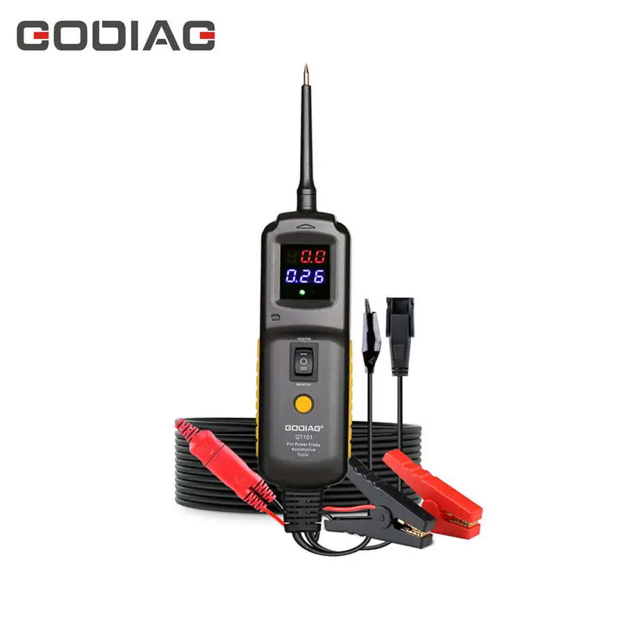 GODIAG GT101 PIRT Power Probe + Car Power Line Fault Finding + Fuel Injector Cleaning and Testing + Relay Testing