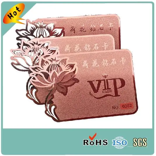 Custom vip card rose gold metal business cards