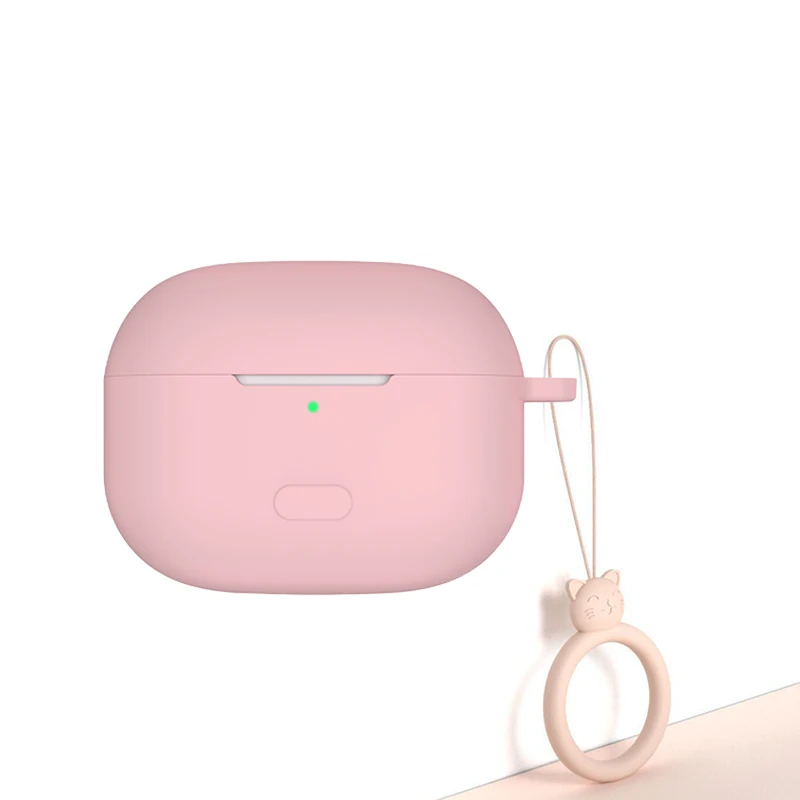 لطيف مع حلقة حبل سماعة جراب لهاتف Vivo Tws 2 /Tws 2E حالة بلون قذيفة غير زلة سيليكون Hearphone غطاء ل فيفو Tws2E