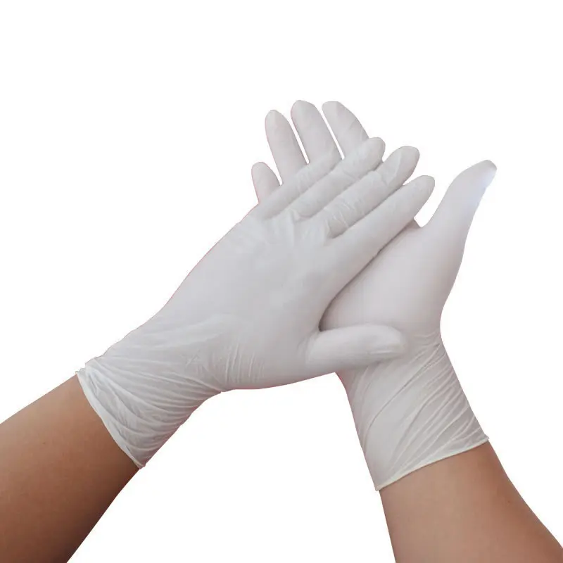 

New 100pcs/50pair White Disposable Nitrile Gloves Waterproof Oil-Proof Protective Gloves House Industrial Use