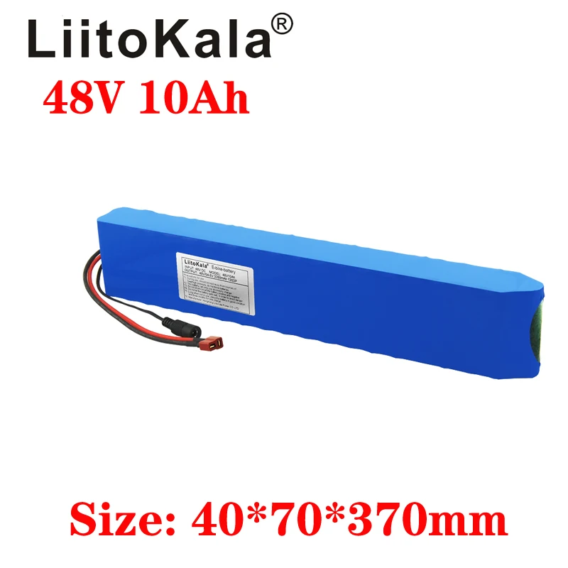 LiitoKala 48V e-bike battery 48v 10ah li ion battery pack bike conversion kit bafang 1000w and 54.6V2A charger