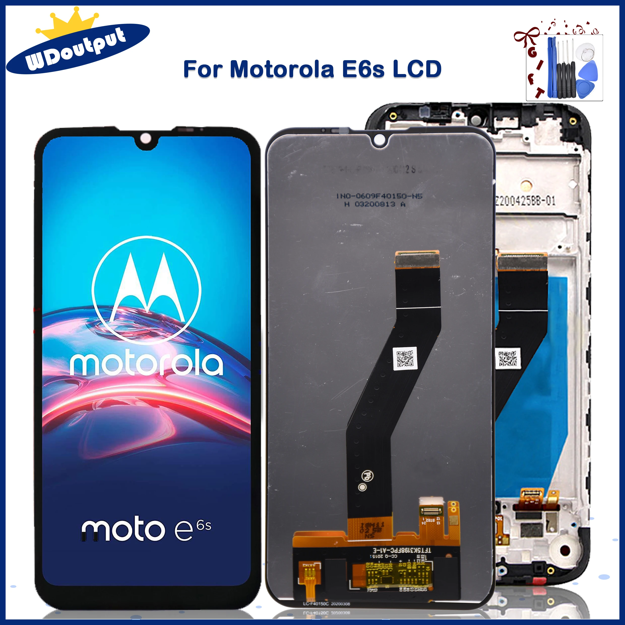 

6.1"Original For motorola Moto E6s LCD Display Touch Screen Digitizer Assembly Replacement Parts For Moto E6s XT2053 with Frame