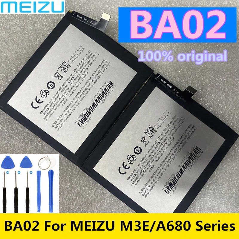 

Original New BA02 3100mAh Replacement Mobile Phone Battery for Meizu M3E A680Q High Quality