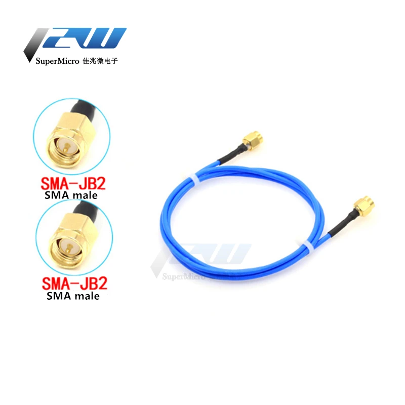 

SMA to SMA connector Straight RF Coaxial Cable SMA male to SMA male RG405 086 adapter cable skin blue