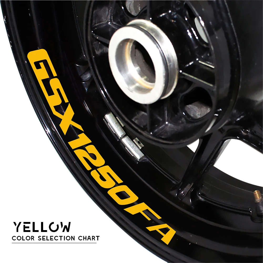 Motorcycle wheel stickers decorative decals reflective waterproof trend frame decals for SUZUKI GSX1250FA gsx 1250fa