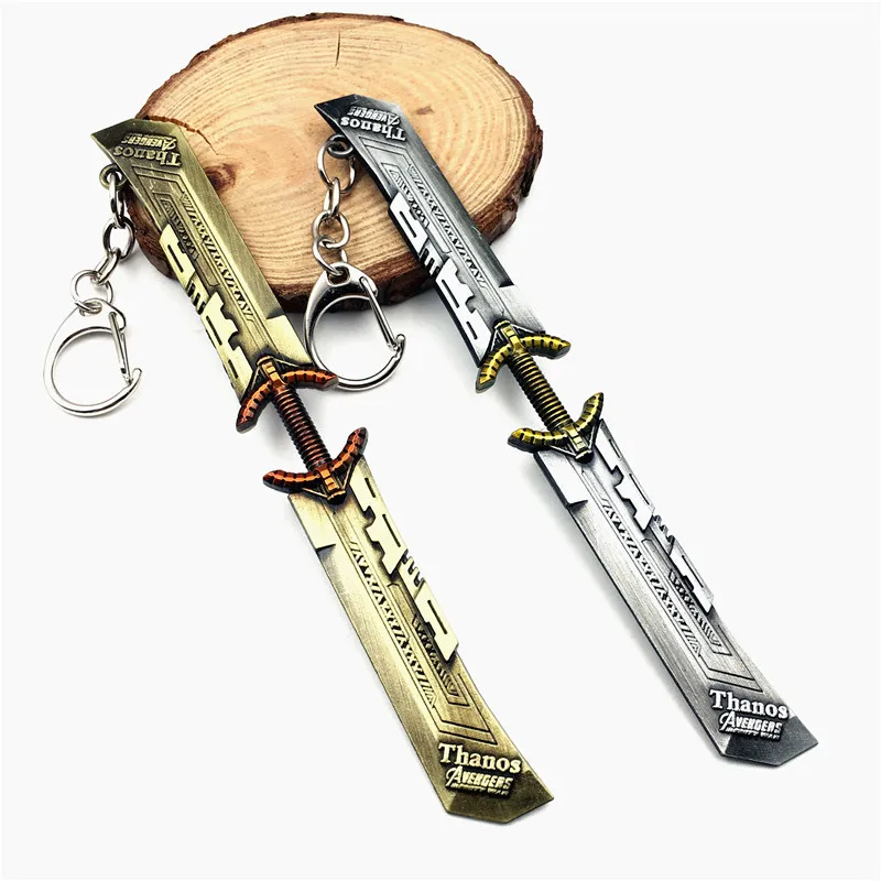 Movie Sword Keychain Super Hero Metal Weapon Model Pendant Key Chains Trinket Llaveros Men Women Fans Gift Jewelry image 3