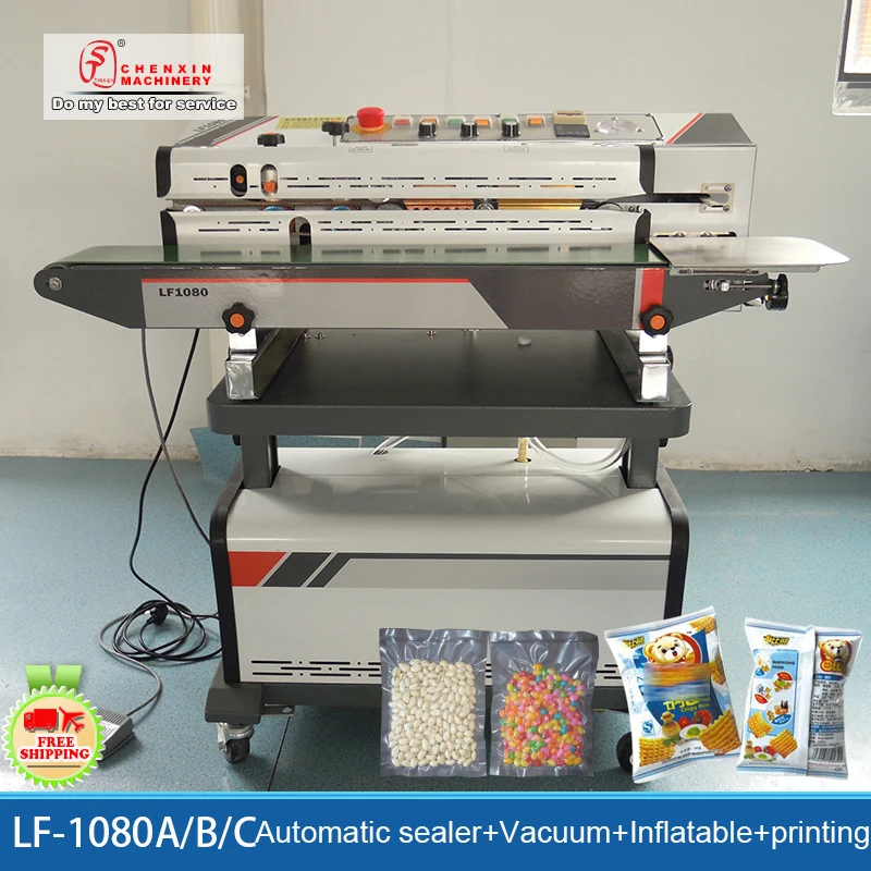 LF1080A Automatic Continuous seal Mask vacuum machine Vacuum and nitrogen filling Sealer food dried fruit nut Dried fruit sealer