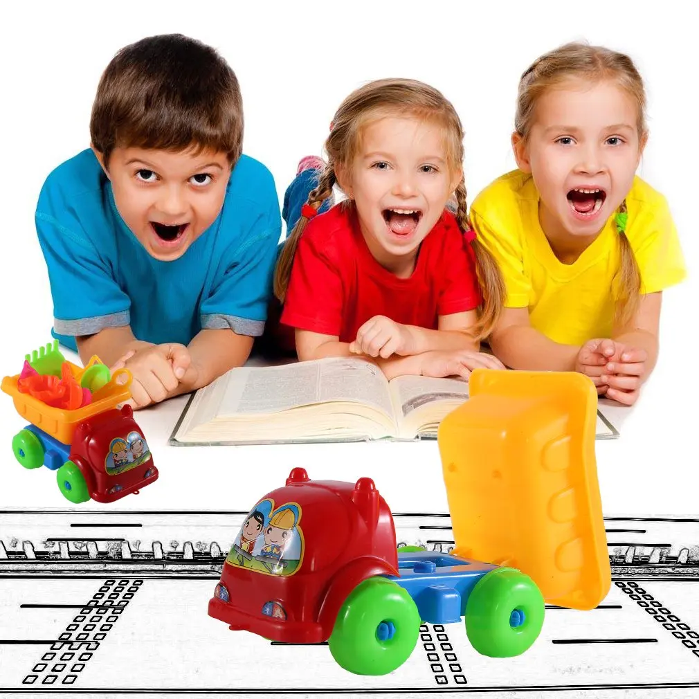 11Pcs/set Children Kids Beach Toys Set Summer Sand Play Sand Dredging Tools for Beach Play Sand Water Game Play Cart Toys