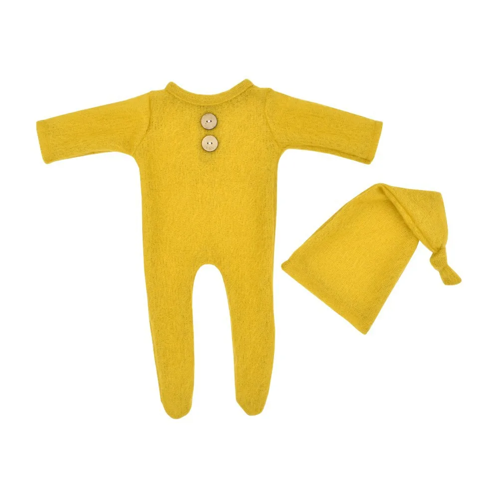 Newborn Boy Girl Knitted Wool Romper Newborn Photography Props Baby Bodysuits Outfit Photography Studio Shoot Accessories