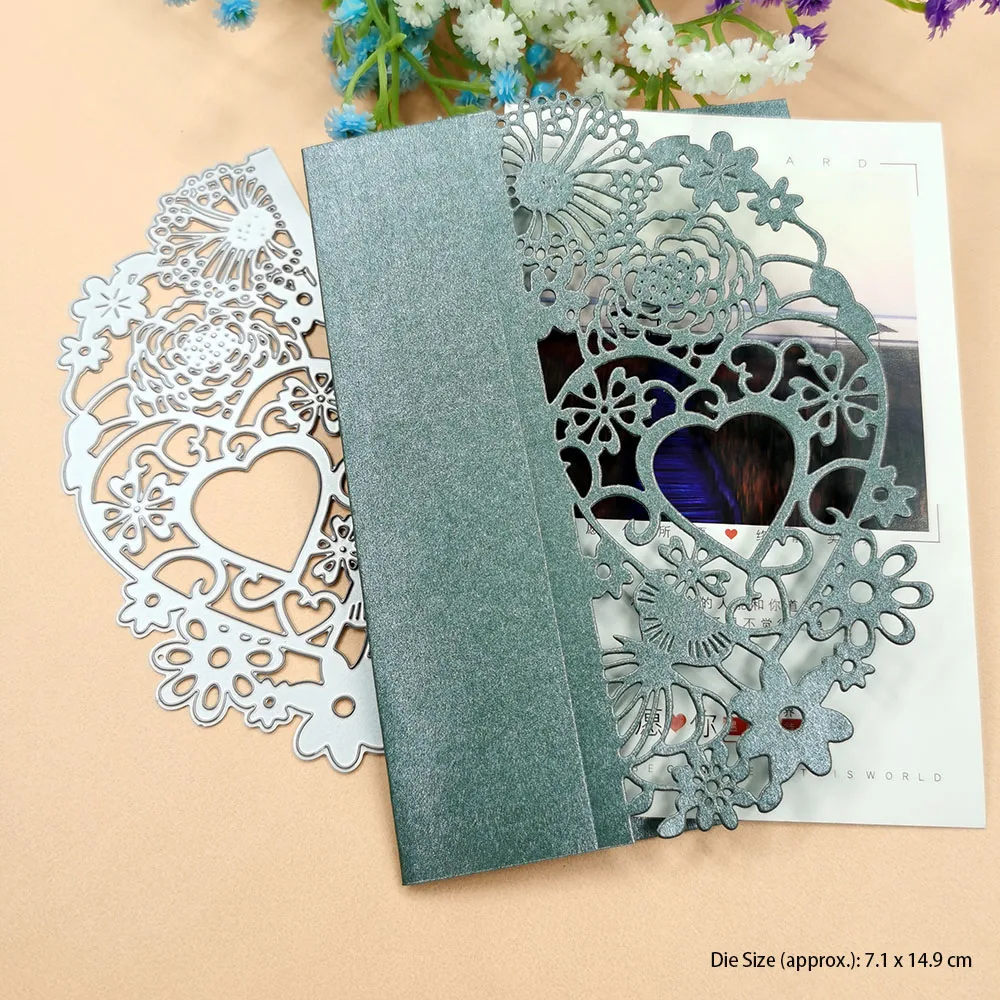 Love Lace Cutting Dies Scrapbooking Scrapbook Cutting Knife Craft Supplies Molds For Cards Crafts Templates Card Making Embossin