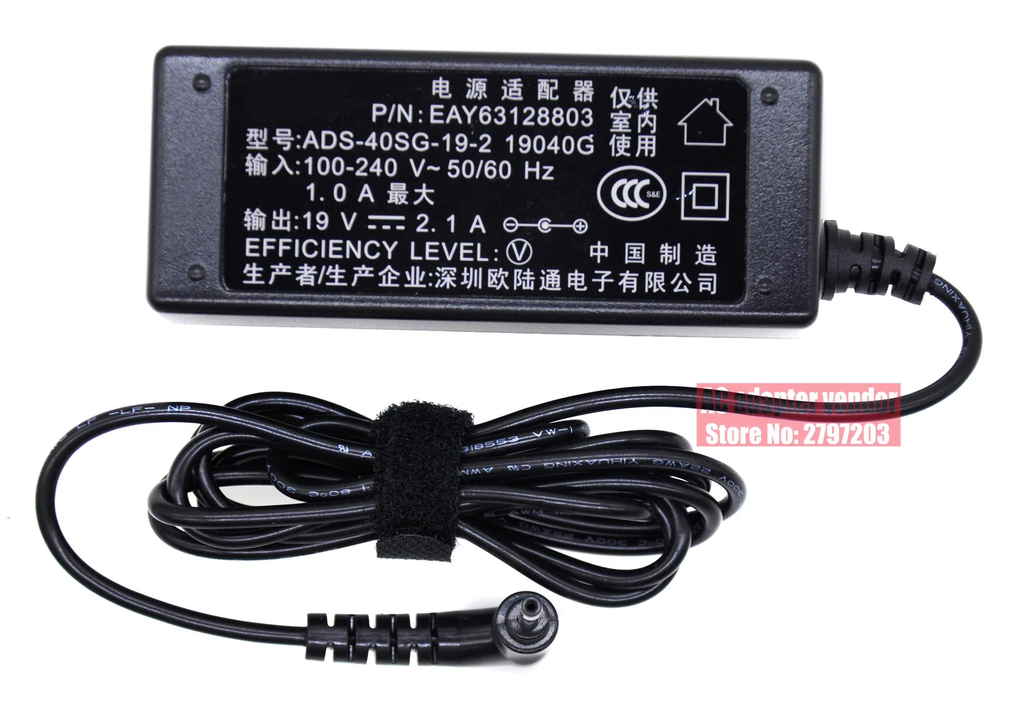 brand new FOR LG Laptop 19V 2.1A ADS-40SG-19-2 19040G 3.0mm*1.0mm AC adapter Power supply Charger cord EAY63128601 GRAM 15Z980-A