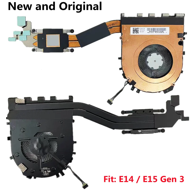Original Uma Cpu Ventilador de Refrigeração Refrigerador do Dissipador Calor Radiador para Lenovo Thinkpad E14 Gen E15 Gen Portátil 5h41b77193 5h41b77192 Novo