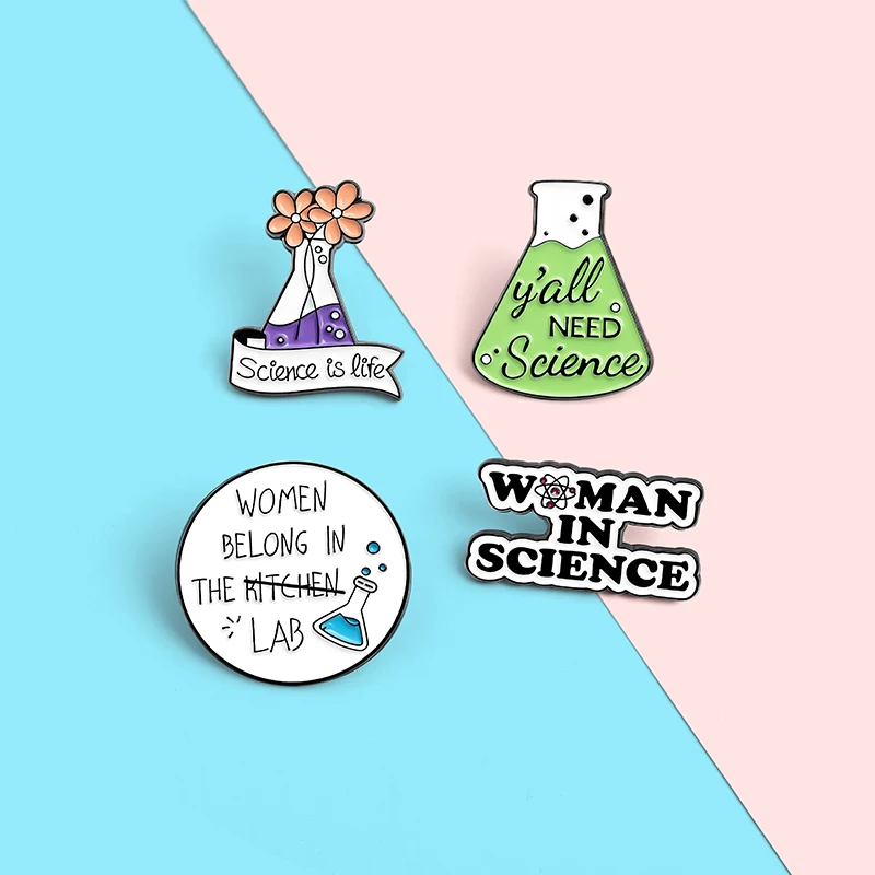 Science and Chemistry Enamel Pin Mathematical engineering beaker Brooches Bag Lapel Pin Doctors Badge Jewelry Gifts for Students