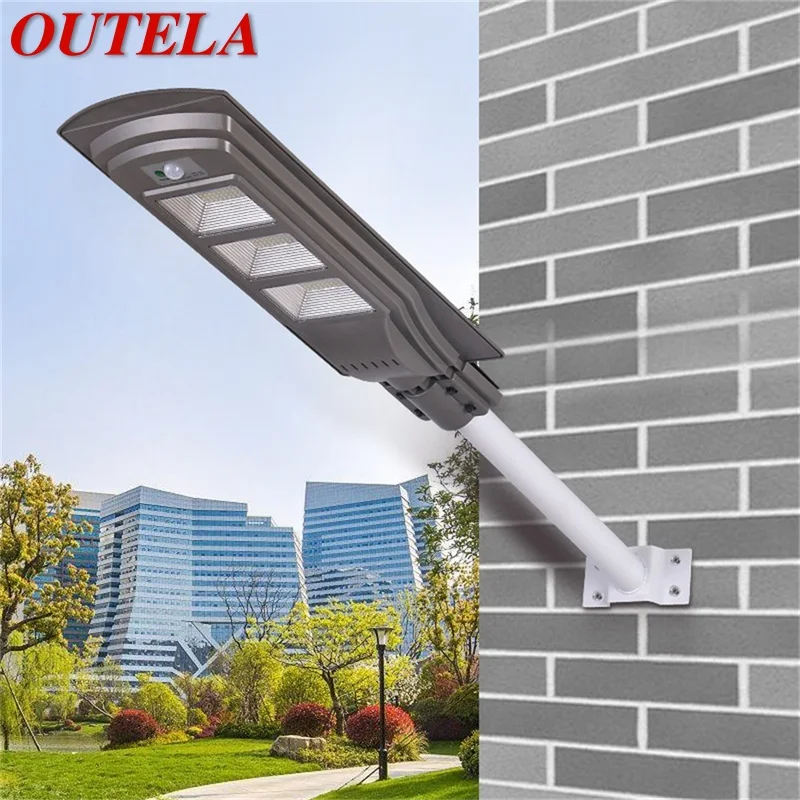 

OUTELA Solar Wall Light Outdoor LED Waterproof IP65 Modern Patio Garden Human Body Induction Street Lights For Home Porch Garden