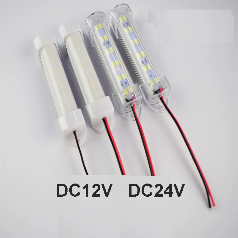 

100PCS LED Bar Light 12V 24V 12LED 9CM Cabinet Car Truck LED Hard Strip Double Row for Showcase Machine Board Factory Equipment