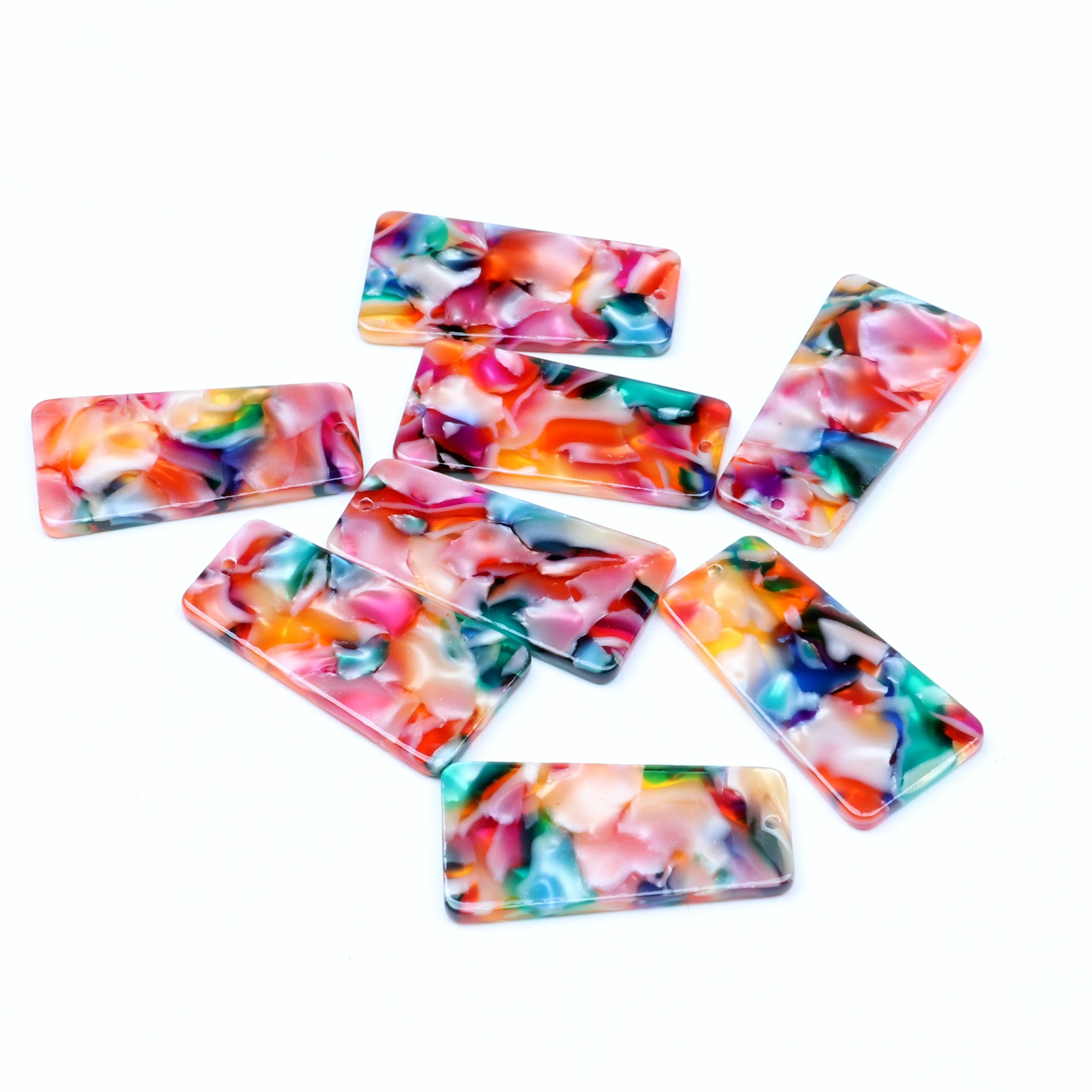 Tortoise Shell  Charm,Acetate Acrylic, Trapezoidal  pendant ,Boho ,Leopard Print,Earring Parts,Ohrringe finding-ACE279