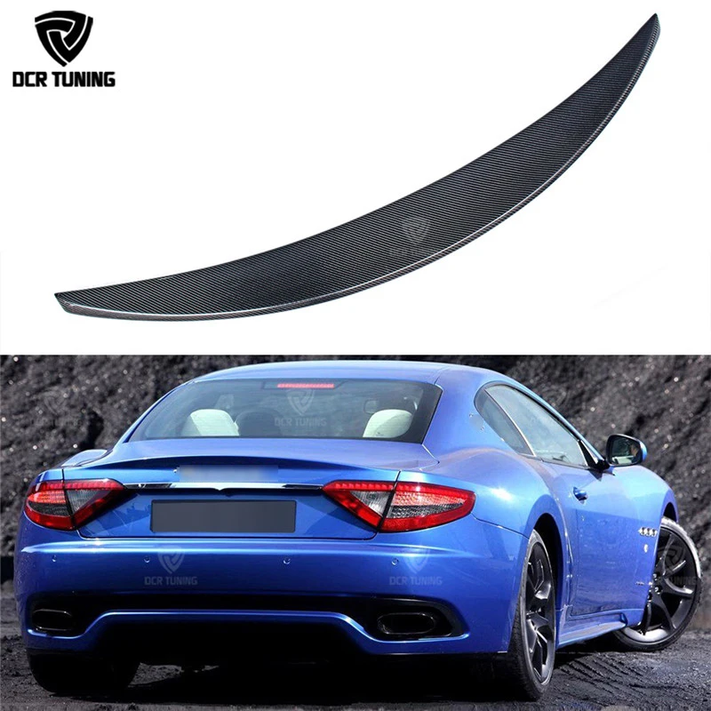 For Maserati Gran Turismo Sport GTS Carbon Spoiler Carbon Fiber Rear Trunk Spoiler Lips Wing 2007 - UP