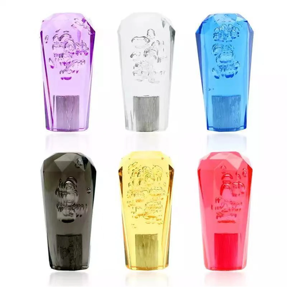 10cm Universal Car Gear Shift Knob Crystal Bubble Auto Manual Stick Shifter AT MT Fit For Honda Toyota Nissan Mitsubishi Ford