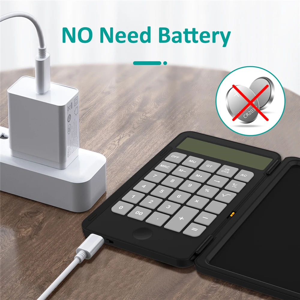 6.5 بوصة LCD آلة حاسبة تابلت للكتابة المحمولة الذكية الرسومات بخط اليد لوحة لوح رسم إلكتروني مع قابلة للشحن