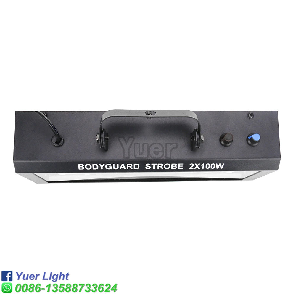 LED Duplo Row Disco Strobe Light, Forte Branco Flash Lâmpada, Sound Control Stroboscope, Disco DJ Bar Club, 200W