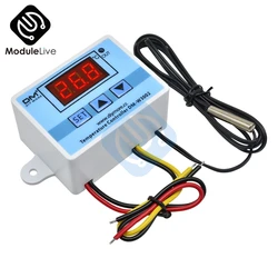 W3002 12V 24V 110V 220V LED Digital Temperature Controller Thermos Thermoregulator Sensor Meter Heating Cooling+1m 10k 3950 Wire