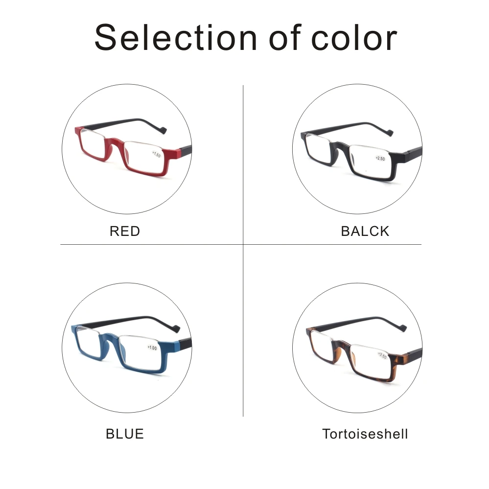 Small Reading Glasses Men Diopter Metal Frame for Men Slingshot Temples Can Be Stretched Without Pinching Comfortable To Wear