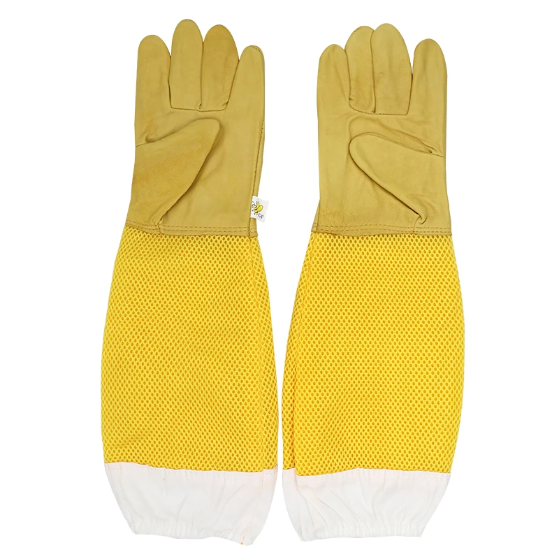 

1 Pair Professional Beekeeper Protective Sleeves Gloves Anti Bee Bite Cloth Cotton and Sheepskin Material for Beekeeping Tool