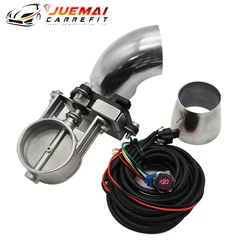 JUEMAI Car Exhaust Pipe Sports Car Sound Modified Valve Electronic Switch Button Control Dia 51/60/63/76mm Universal  Muffler