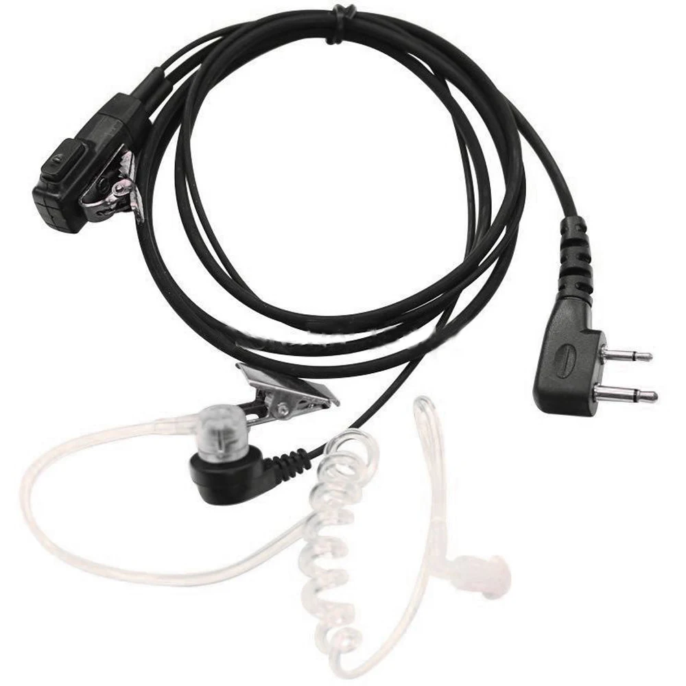 2pcs Earpiece Covert Acoustic Air Tube Bodyguard Headset 2-pin For Icom IC-F3S Maxon Yaesu Radio Walkie Talkie Accessories