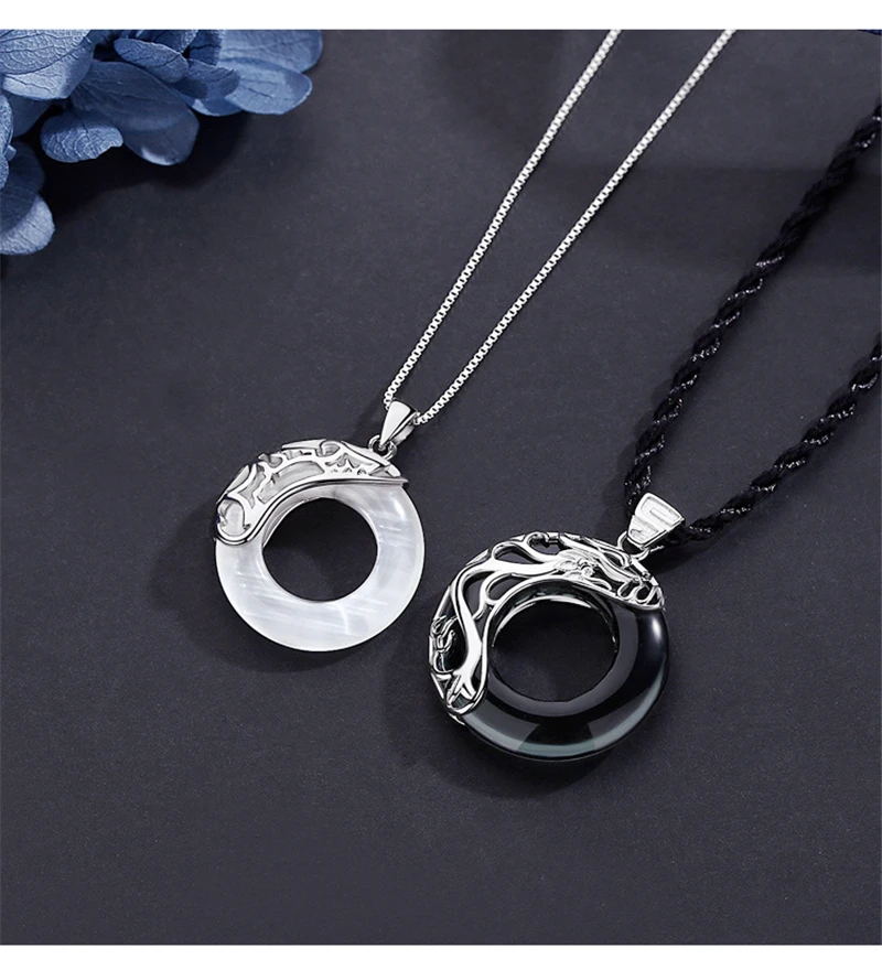 Heaven Officials Blessing Couple Necklaces Moonlight Pendant Necklace For Lovers Tian Guan Ci Fu Jewelry Valentine\'s Day Gift