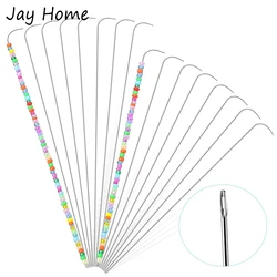 19/11CM Big Eye Curved Needle Stainless Bead Spinner Needles Thin Bead Needles for Jewelry Making Sewing DIY Knitting Craft