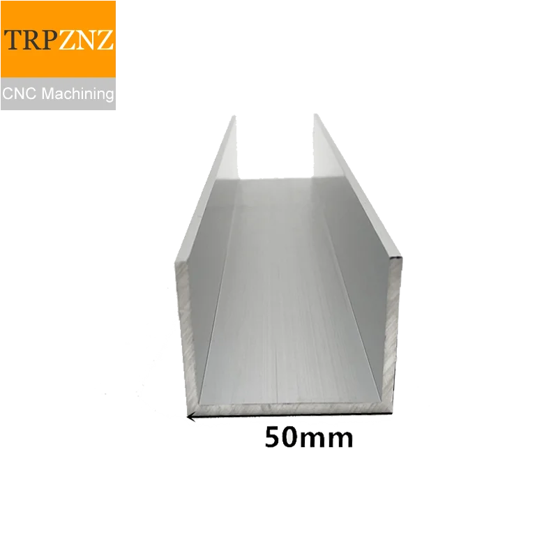 U-shape Aluminum, Outer width 50mm, length 50cm,aluminum alloy glass covered edge strip