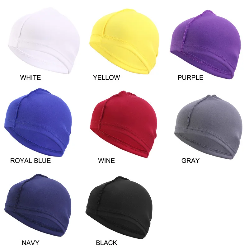 Unisex Solid Summer Satin Breathable Turban Hat Men Hip Hop Durags wave dome cap