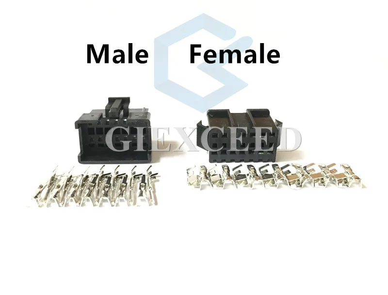 2 Sets Male And Female JST SM 14 Pin 2.54mm Multipole Connector AC Assembly Plug With Terminal