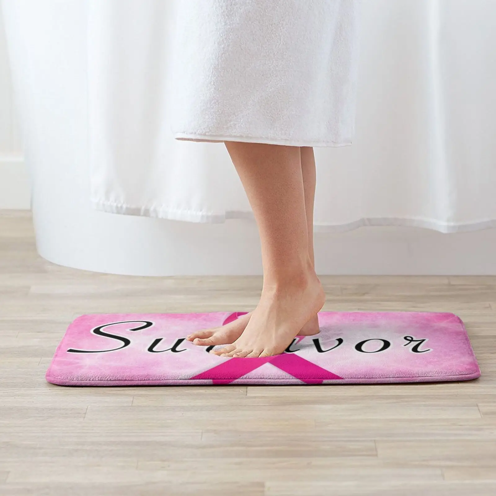 Survivor Soft Cushion Home Carpet Door Mat Car Rug Breastcancer Awareness Surviver Pinkribbon