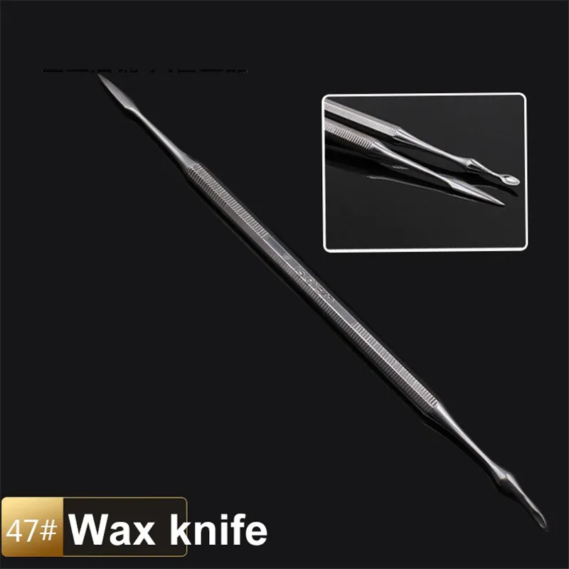 1pc Dental Wax Scoop Carving knife Spatula Wax Carver Mixing Knife Stainless Steel Sculpting knife Instrument Tool 48# 47# 46#