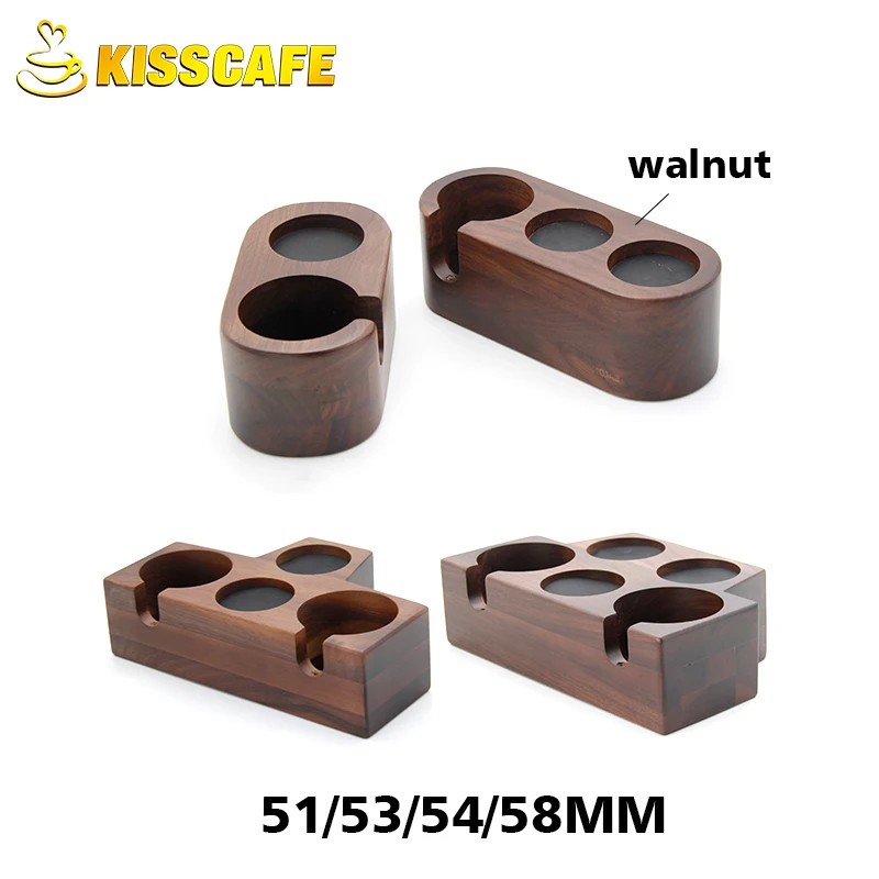 

Coffee Filter Tamper Holder Walnut Wood Espresso Tamper Mat Stand Coffee Maker Support Base Rack Coffee Barista Tools Accessory