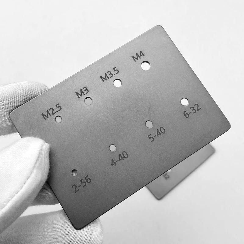 1piece Thread Measuring Card , DIY Tool Accessories Screw Measuring Ruler, DIY Folding Knife Screw Measuring Tool Card