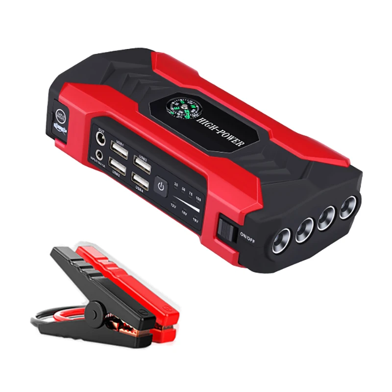 28000mAh  Portable Car Jump Starter High Big Capacity Power Bank for 6.0LGasoline & 3.0L Diesel Vehicles With LCD Light Troch