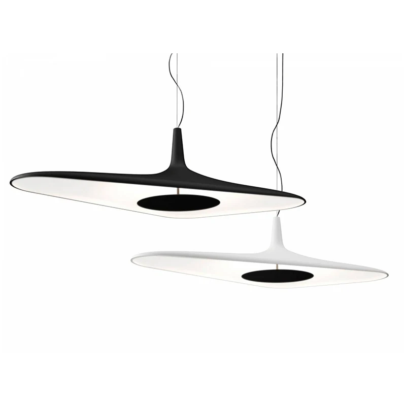 

New modern Led chandelier simple irregular personality art living room and dining room white and black hanging lights