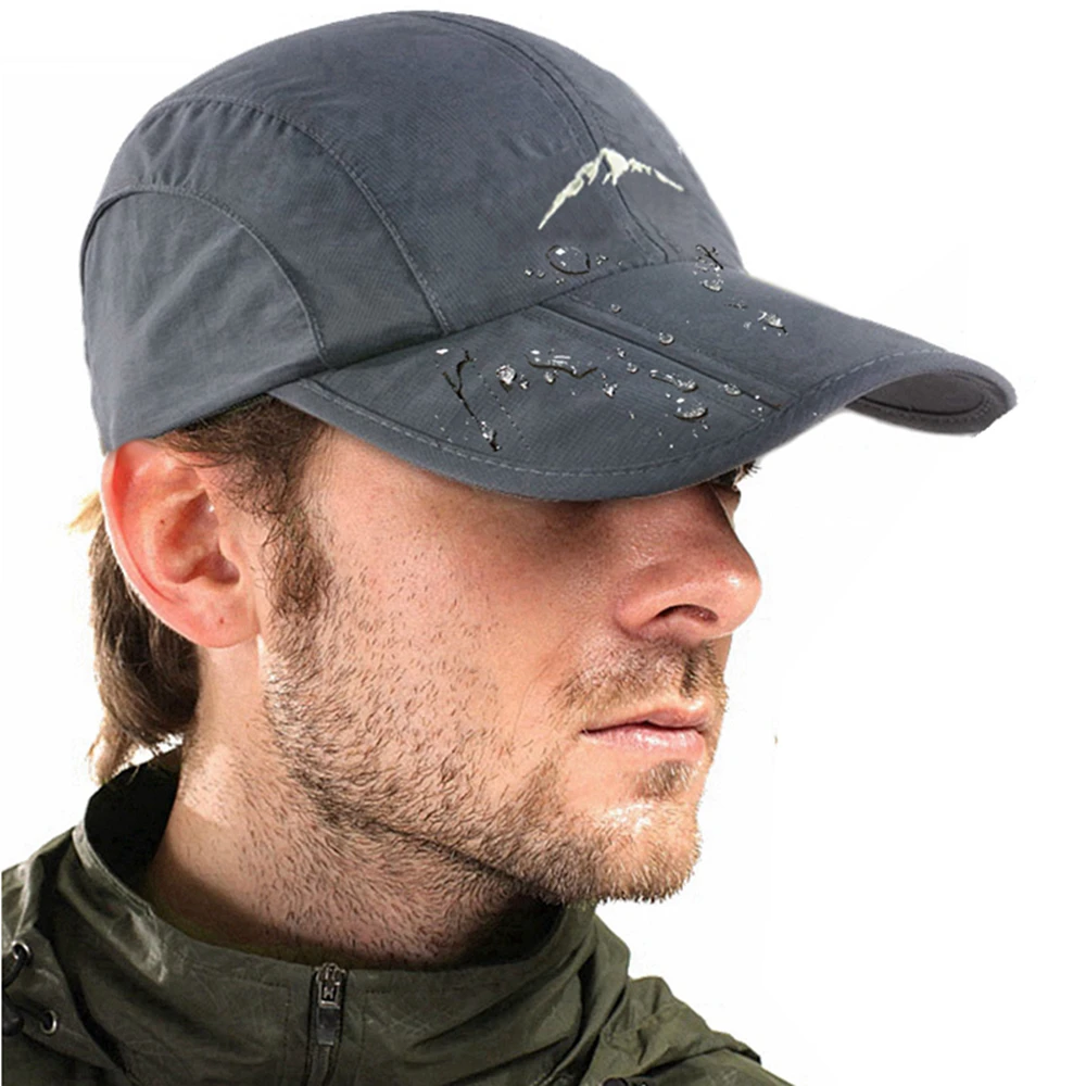 Waterproof Outdoor Sport Baseball Cap Unisex Spring Summer Quick Drying Hat Breathable Cap Foldable Cycling hat Sun Protection